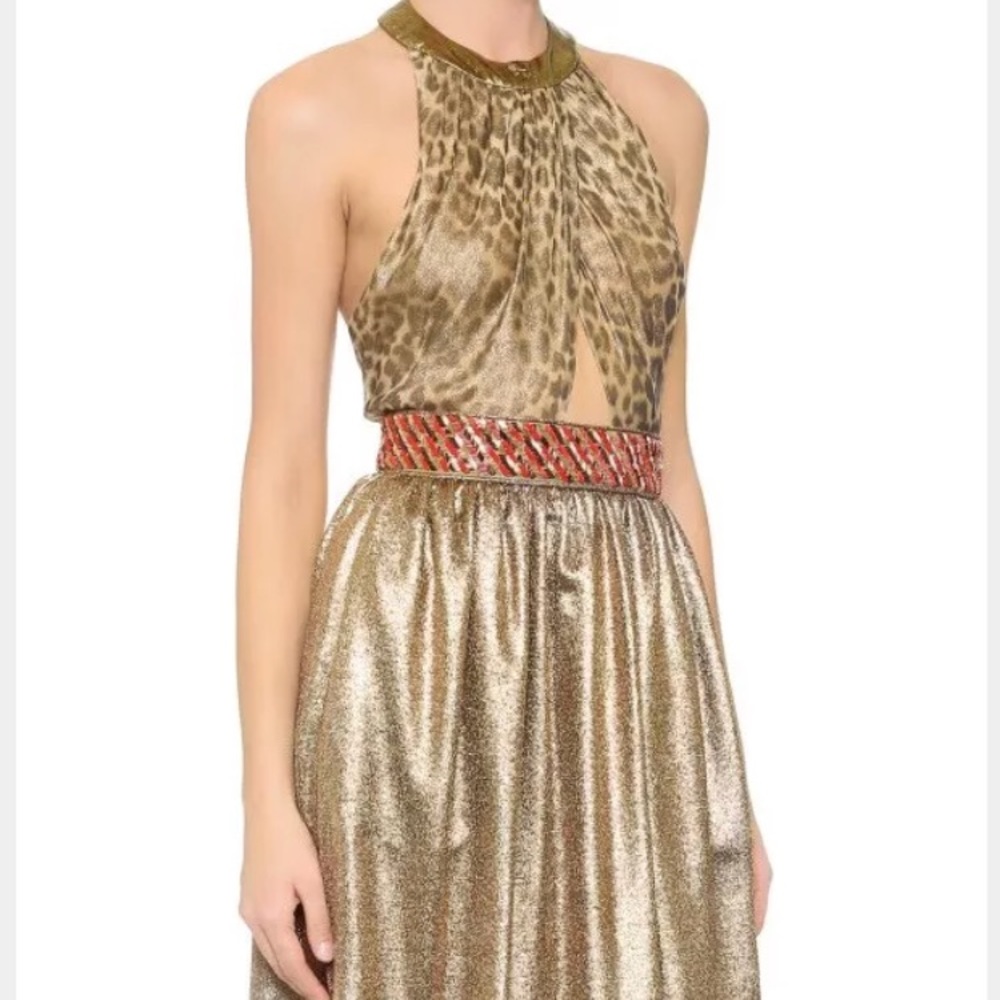 Tamara Mellon gold lame dress, 2 - Picture 3 of 8